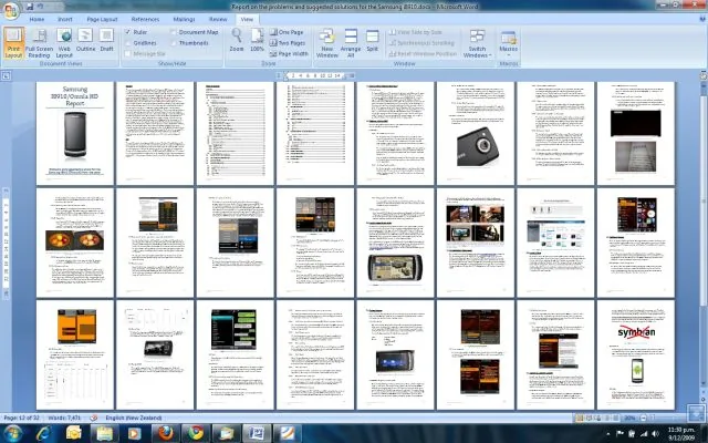 A screen cap of my report in the works